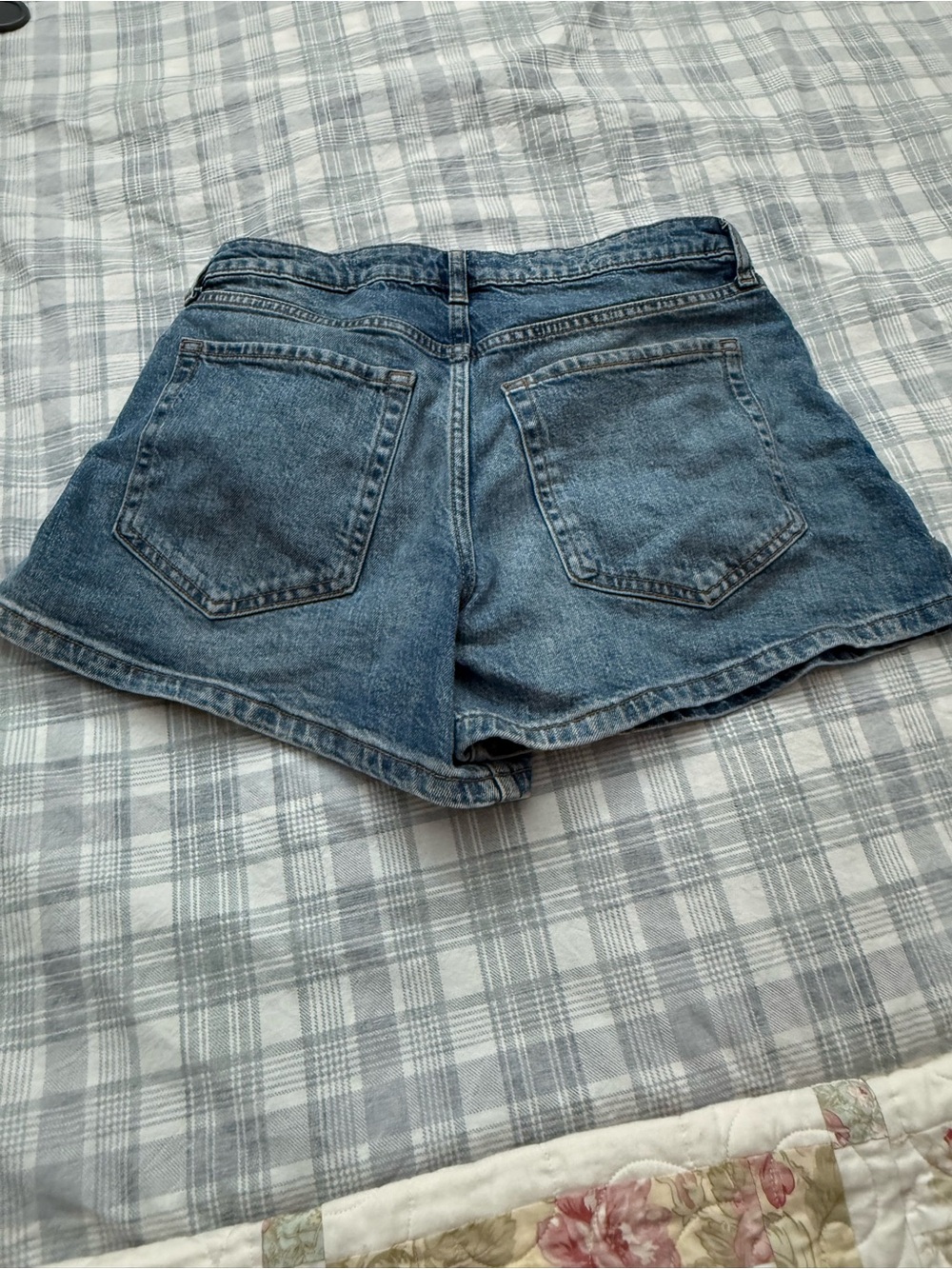 Target Women's A-Line Denim Jean Shorts in Medium Blue
